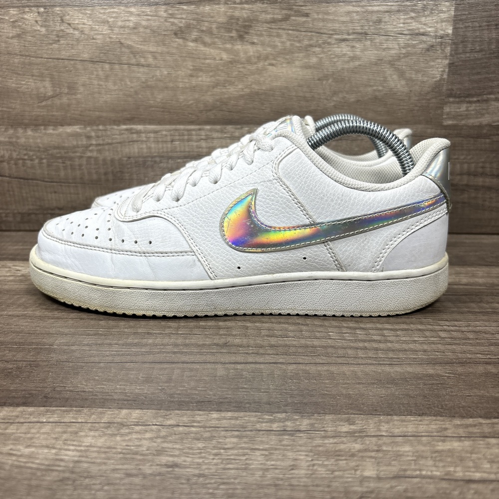 Nike Court Vision White Silver Womens US Size 10 EUR 42 CW5596-100 Sneakers - Picture 4 of 10